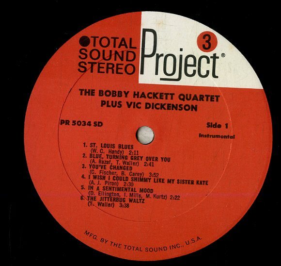 A00583513/LP/The Bobby Hackett Quartet Plus Vic Dickenson「This Is My Bag」_画像3