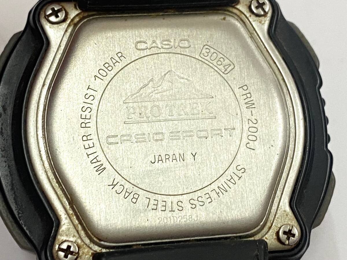 CASIO カシオ PRO TREK プロトレック タフソーラー メンズ 腕時計 PRW-200J ジャンク_画像7