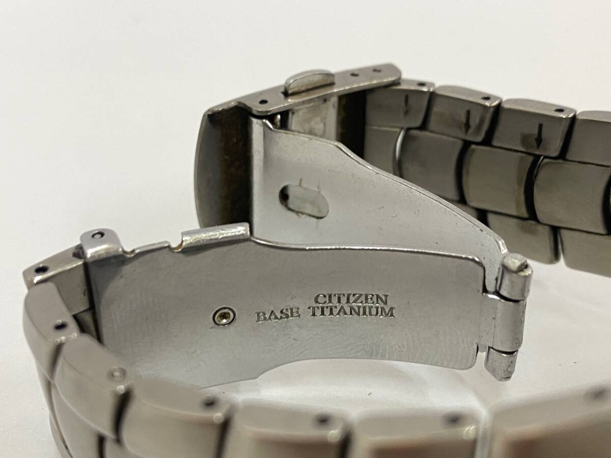 CITIZEN シチズン Eco-Drive エコドライブ クロノグラフ チタン ソーラー メンズ 腕時計 H570-S030757 ジャンク の画像7