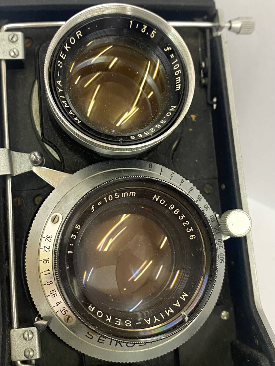 MAMIYA マミヤ C33 PROFESSIONAL カメラ レンズ MAMIYA-SEKOR 105ｍｍ F3.5 二眼レフカメラ ジャンクの画像3