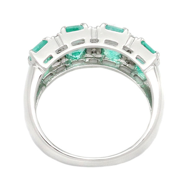  platinum emerald diamond ring 12 number E2.00ct D0.15ct Pt900 woman lady's present 