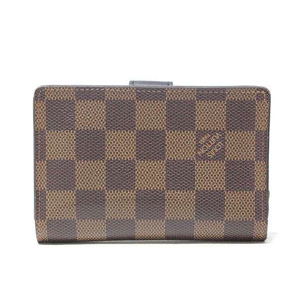 ルイヴィトン LOUIS VUITTON ダミエ・エべヌ ポルトフォイユ・ジュリエット 二つ折り財布 N60381 ブラウン 茶系 ボルドー 女性 ブランド_画像2