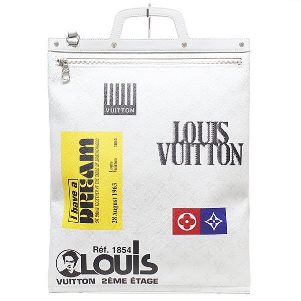 1円～ LOUIS VUITTON モノグラム フラットヴェルティカルトート ショルダーバッグ トートバッグ 2WAY M44627 グレー ルイヴィトン