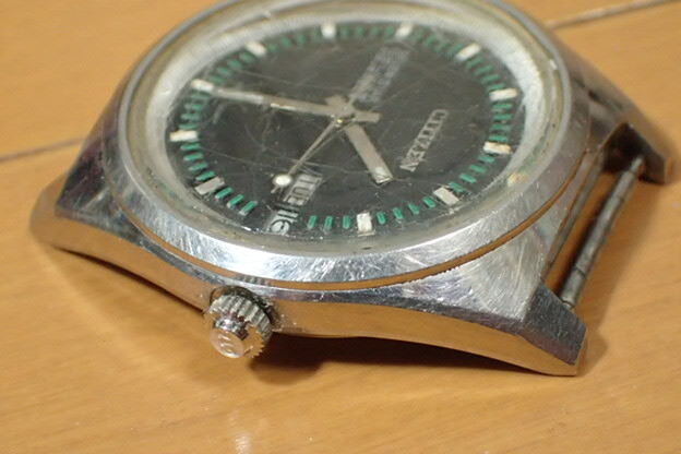 19-64 シチズン セブンスターデラックス 23石 自動巻き腕時計 PARAWATER S.S GN-3.5 4-52024GY アンティーク レトロの画像6