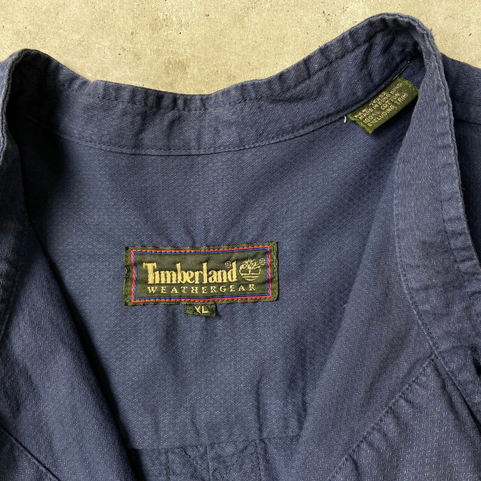 90年代 Timberland ティンバーランド スタンドカラーシャツ アウトドアシャツ メンズXL_画像7