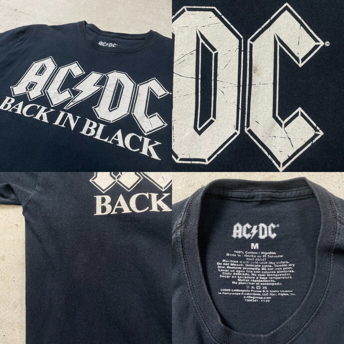 AC/DC BACK IN BLACK バンドTシャツ バンT メンズM_画像3