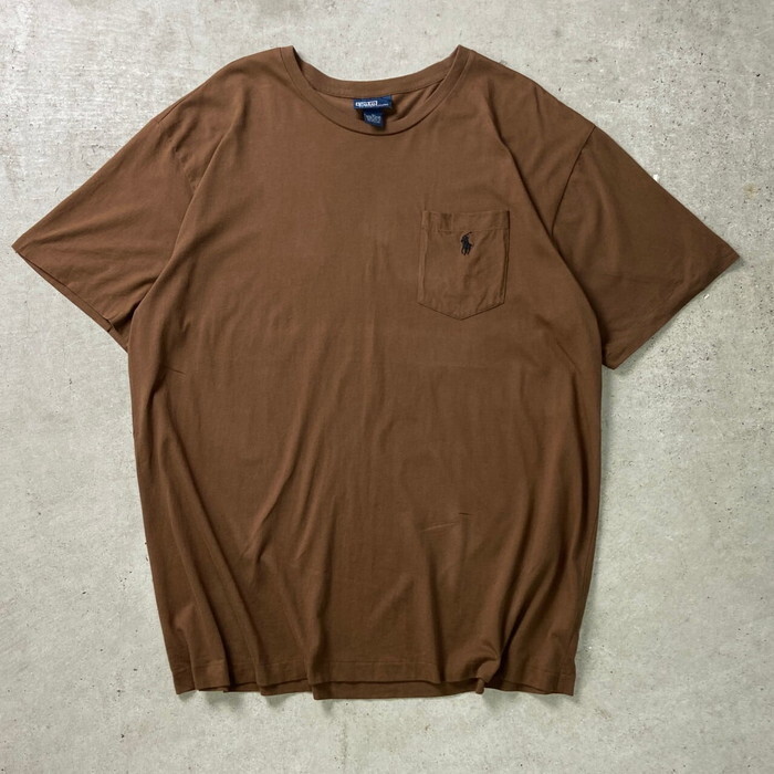 Polo by Ralph Lauren ポロバイラルフローレン ポケットTシャツ ワンポイントロゴ刺繍 メンズXLの画像1