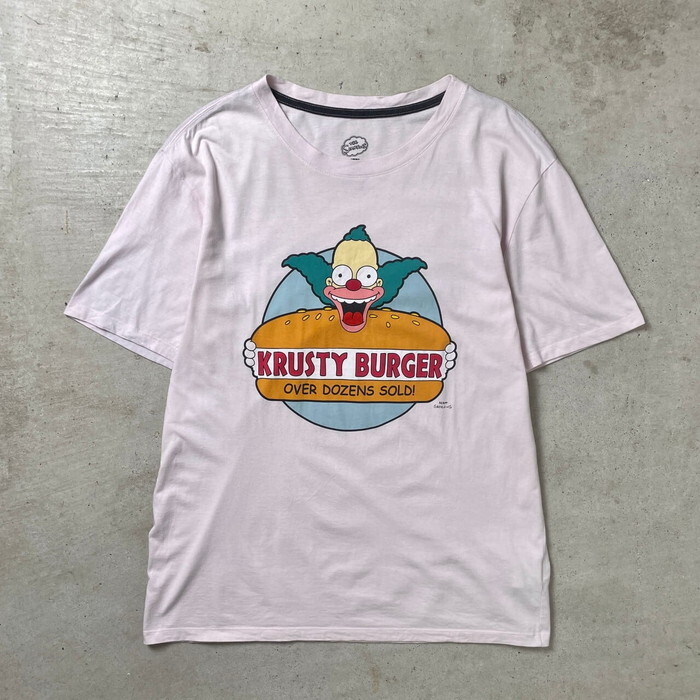 Simpsons Krusty The Clown シンプソンズ クラスティ・ザ・クラウン キャラクター プリントTシャツ メンズXL相当_画像1