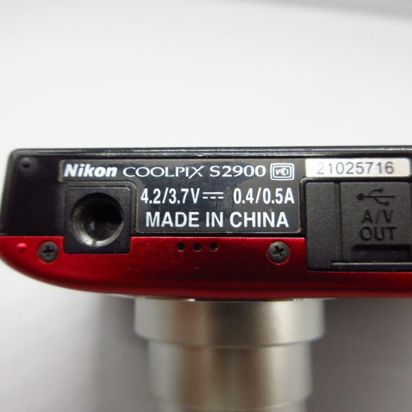 Nikon COOLPIX S2900 レッド デジタルカメラ + 充電ケーブル 404004_画像9