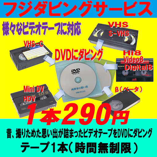 20本分専用（ご依頼分） VHS、MiniDV、Hi8、β等で撮影した動画をDVDへダビングの画像1