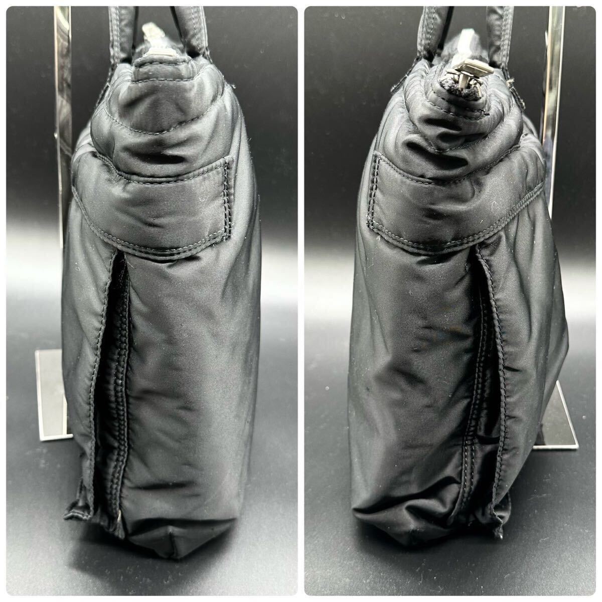  beautiful goods *PORTER TANKER Poe tartan car handbag black black nylon business book kind bag bag Yoshida bag A4 men's briefcase 