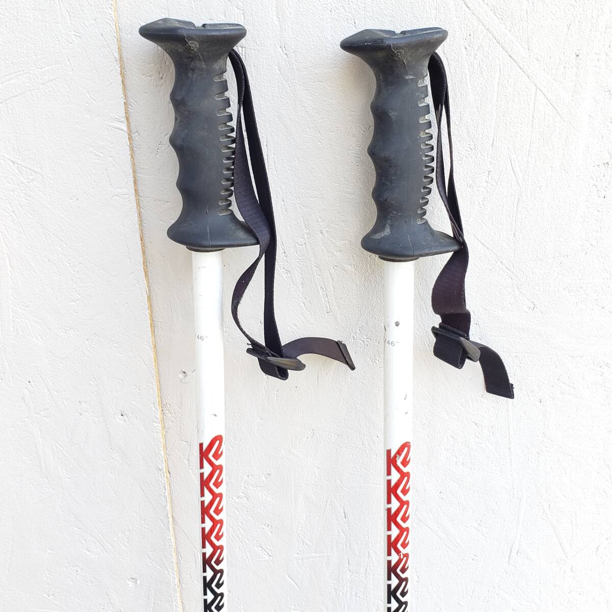 YS04EE K2 ケーツー スキーストック ホワイト サイズ115cm プリント スキー ウィンタースポーツ アウトドア 雪 冬の画像2