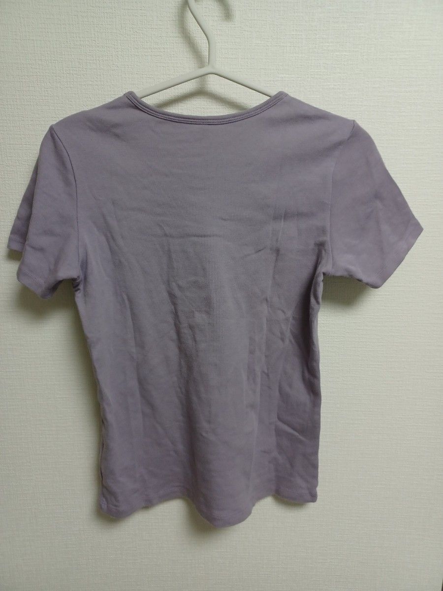 MUJI  半袖Tシャツ Msize ラベンダー