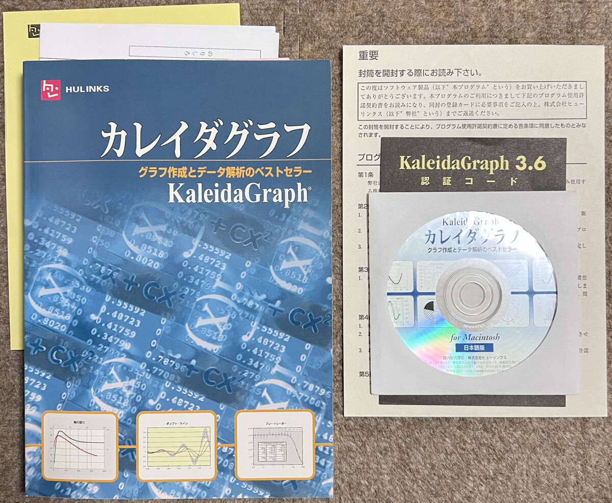 KaleidaGraph ver 3.6J Macintosh カレイダグラフ グラフ作成とデータ解析のベストセラー 送料無料の画像1