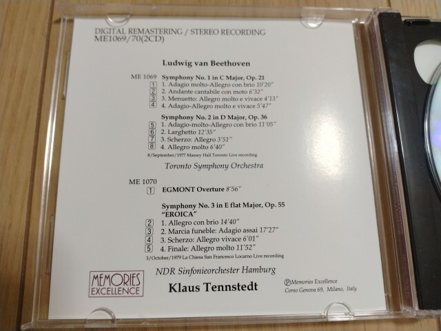 Klaus Tennstedt　テンシュテット　ベートーヴェン　交響曲第1番、2番、3番　CD2枚組_画像3