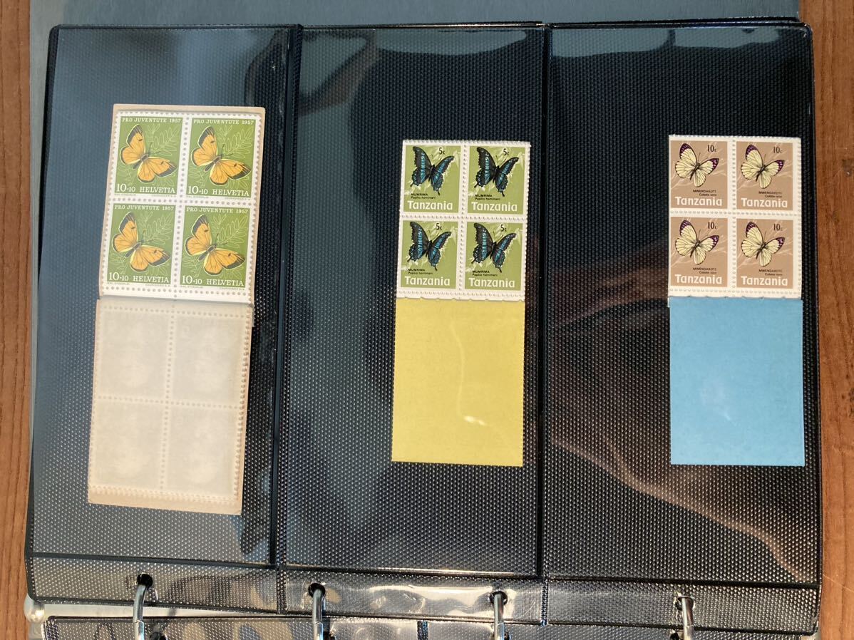 【蝶⑤】 コメットカバーアルバム 蝶 世界 未使用切手650枚以上 の画像2