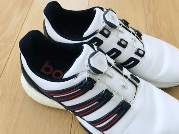 【良品】adidas★ダイヤル式ゴルフシューズ★白★25.5_画像3