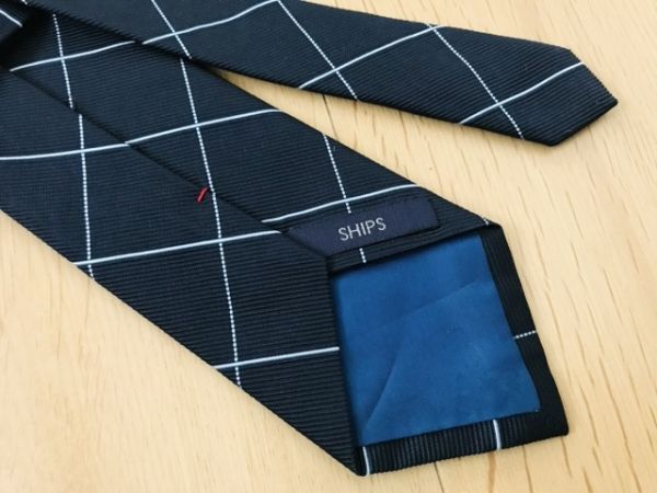 [ beautiful goods ]SHIPS*.. pattern necktie * navy series 