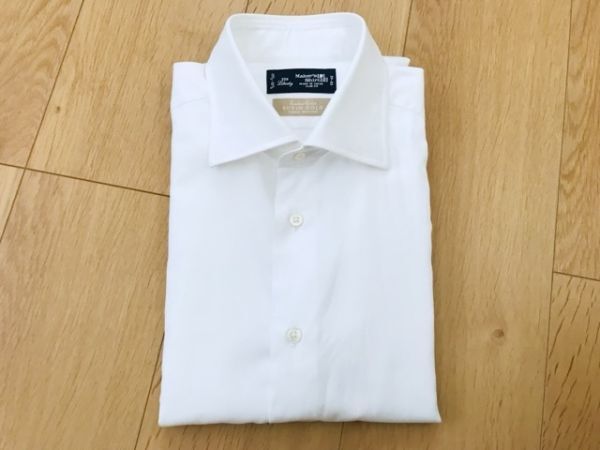 【良品】鎌倉シャツメーカー★SLIMFIT★ワイシャツ★白★39‐83の画像1