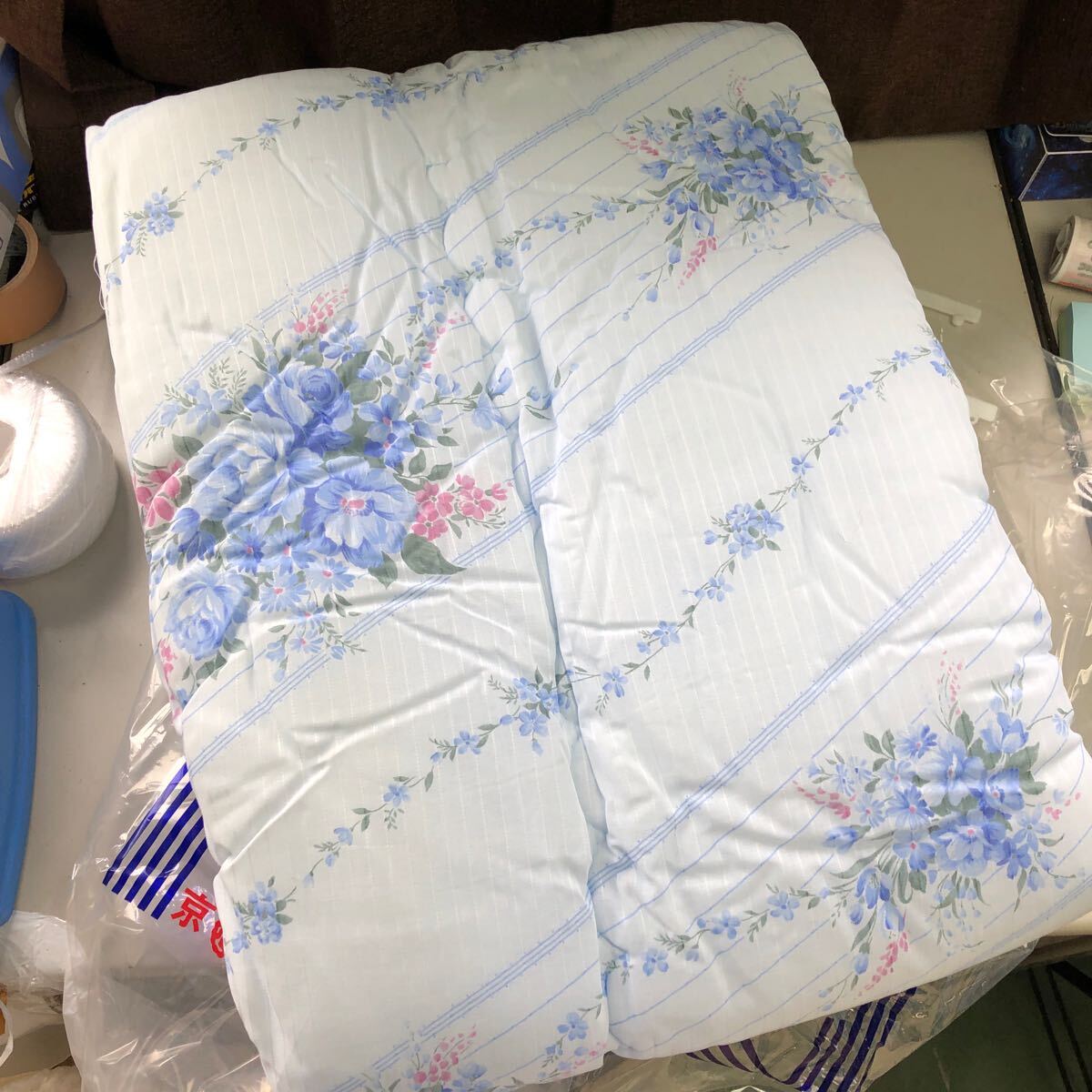  futon summer futon bedding Kyoto west river nishikawa Rose rose sweet futon single blue floral print W-0423-15