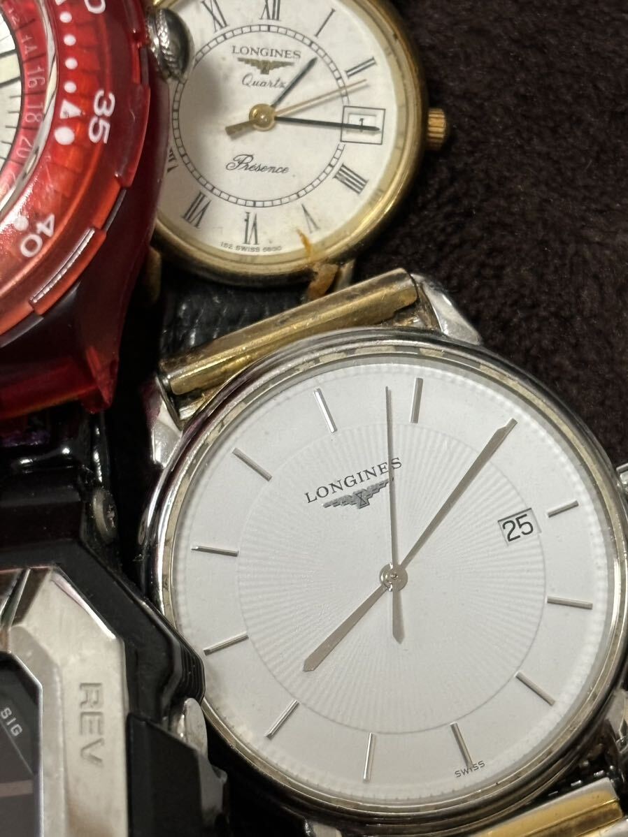 腕時計 大量 SEIKO ALBA CASIO ALT-7000 G-SHOCK G-7800L swatch LONGINES ロンジン グランドクラシック など まとめて 60本以上 ジャンクの画像4