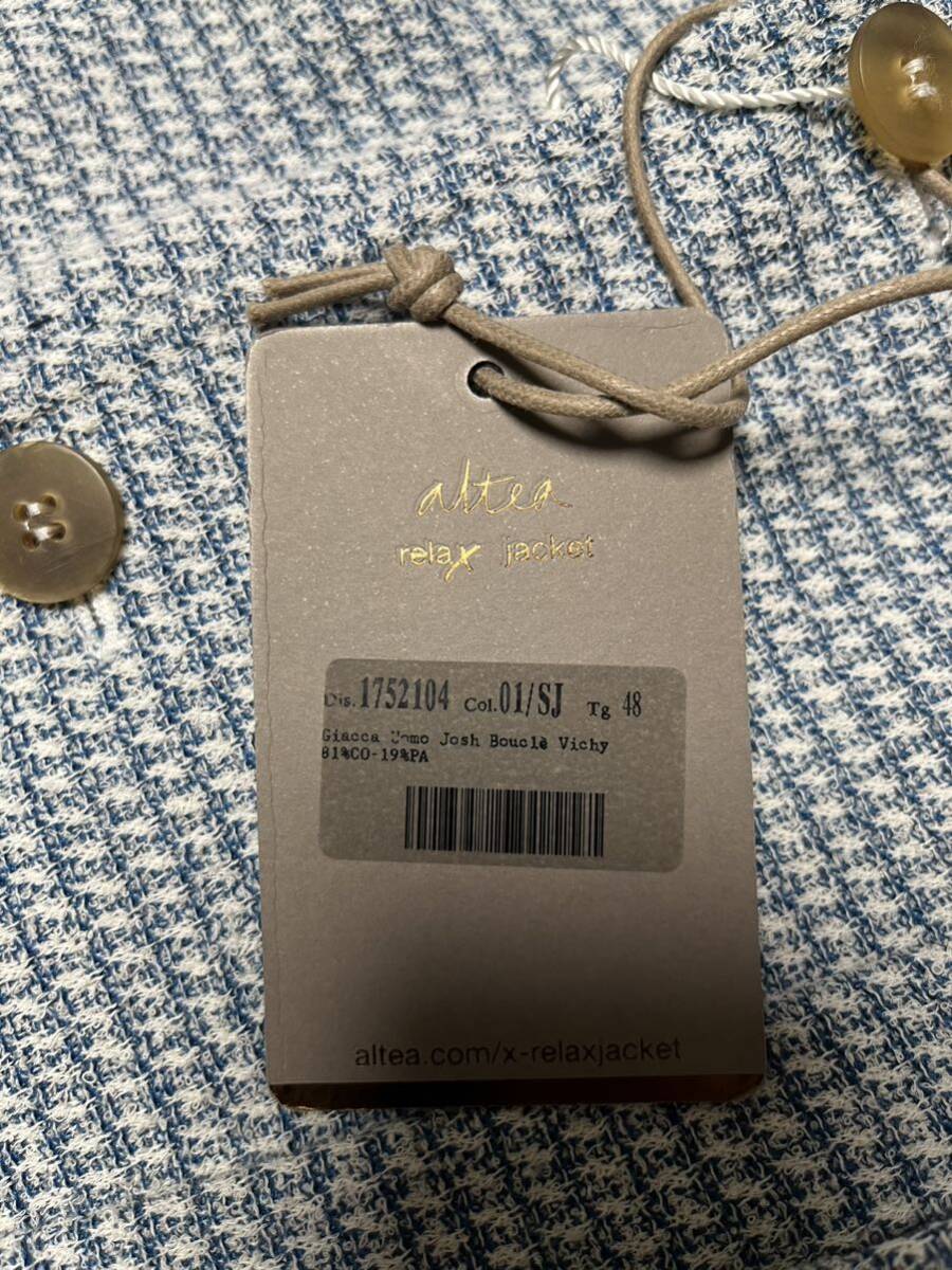 未使用 イタリア製 アルテアalteaテーラードジャケット メンズ M 五大陸 オンワード樫山 63000円+税の画像4
