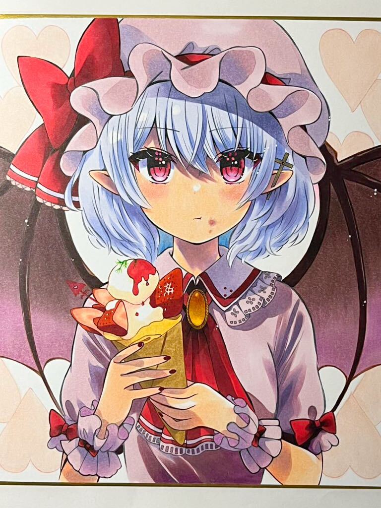直筆 手描きオリジナルイラスト 色紙 レミリア スカーレット No39 Yahoo!オークション - レミリア・スカーレット 東方 イラスト