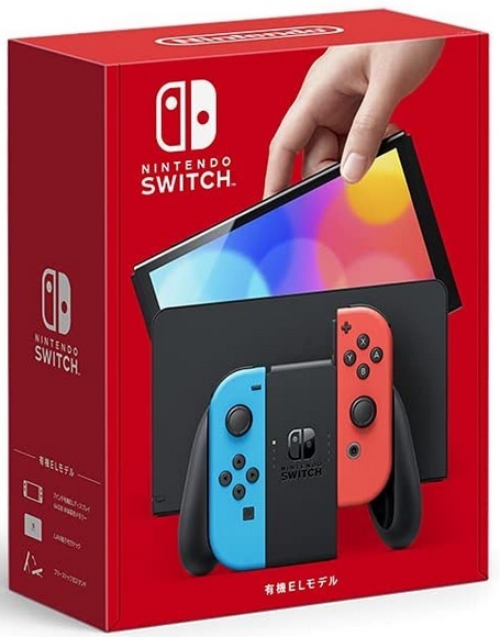 [ new goods unopened ]2 pcs. set nintendo Nintendo Switch have machine EL model neon blue + Mario red body Nintendo switch [ free shipping ]