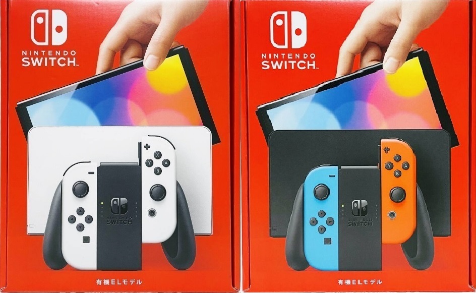 【新品未開封】２台セット任天堂 Nintendo Switch 有機ELモデル ホワイト＋ネオンブルー ニンテンドースイッ チ 送料無料_画像1