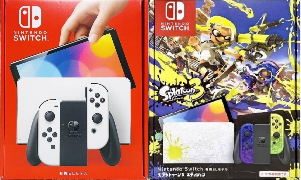 【新品未開封】２台セット 任天堂 Nintendo Switch 有機ELモデル ホワイト+スプラトゥーン3 本体 ニンテンド ースイッチ【送料無料】の画像1