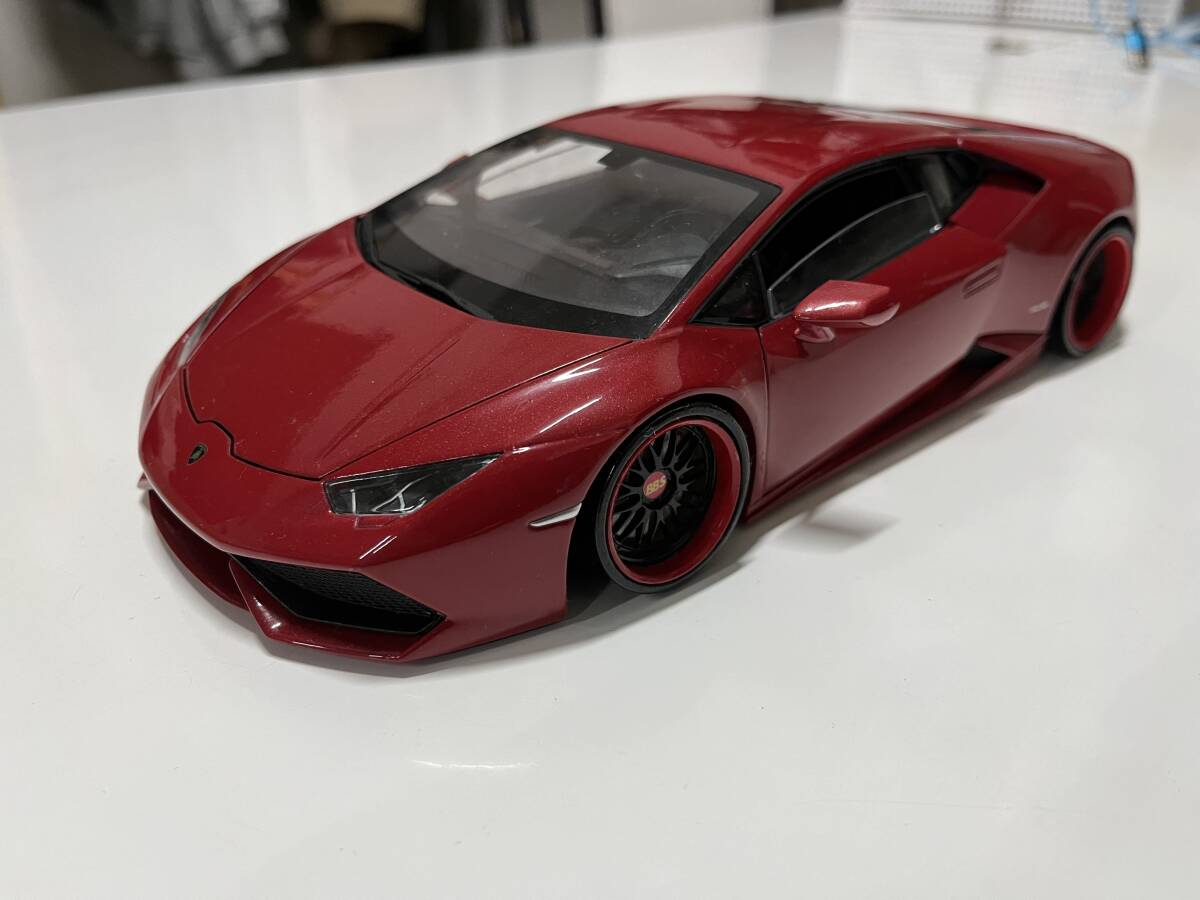 1/18 LAMBORGHINI ランボルギーニ ウラカン足回り改造品 LP610-4 　メタリックレッド_画像1