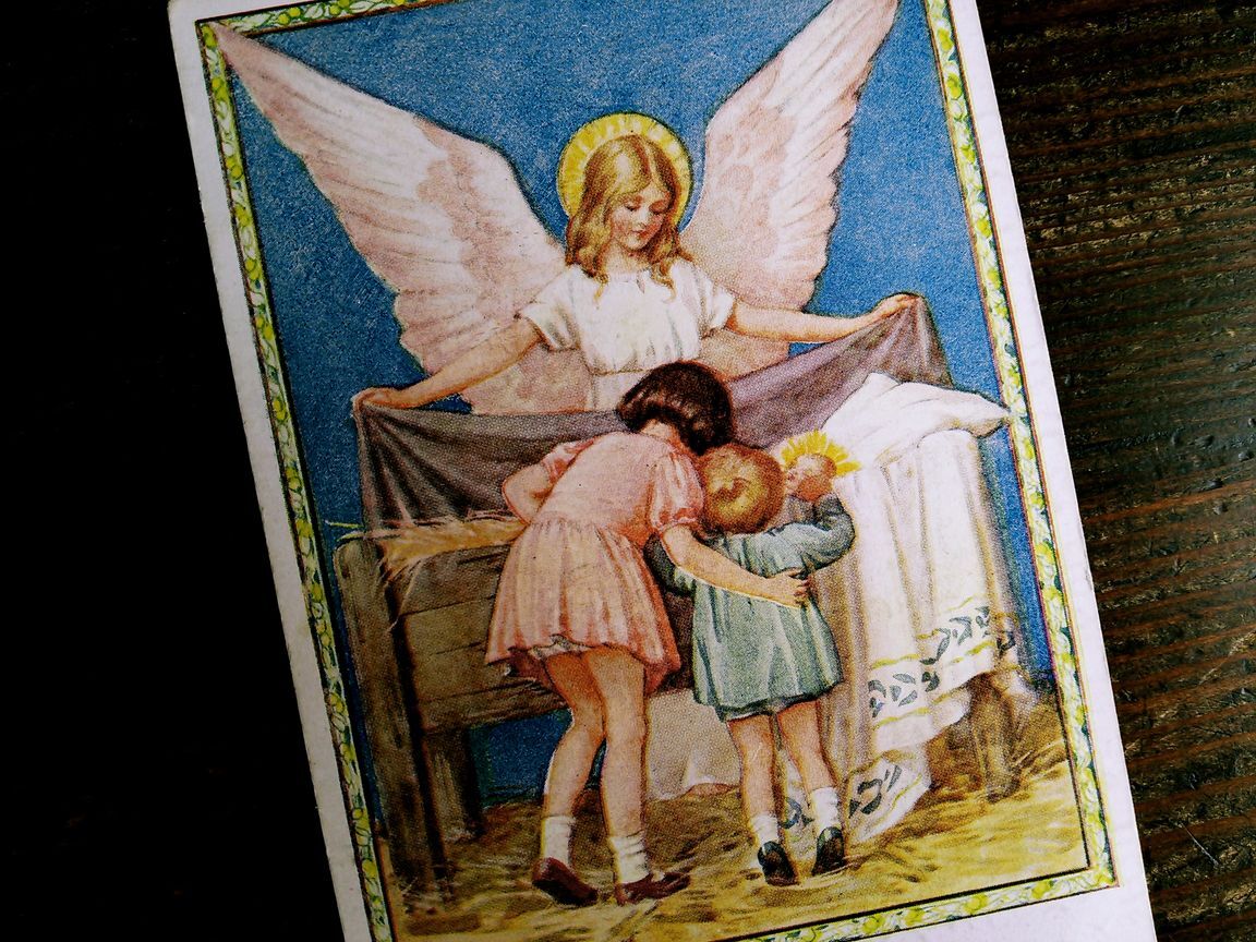 M.W.Tarrant (19)◆N12 マーガレット タラント 子供 天使 妖精 イラスト 少女 少年 アンティークポストカード 絵葉書イギリス_画像2