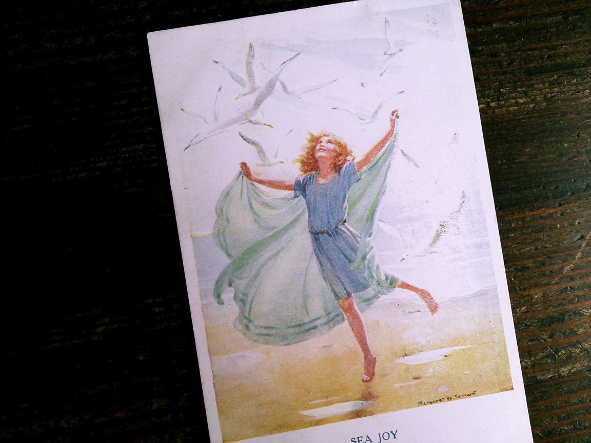 M.W.Tarrant (20)◆N12 マーガレット タラント 子供 天使 妖精 イラスト 少女 少年 アンティークポストカード 絵葉書イギリス_画像2