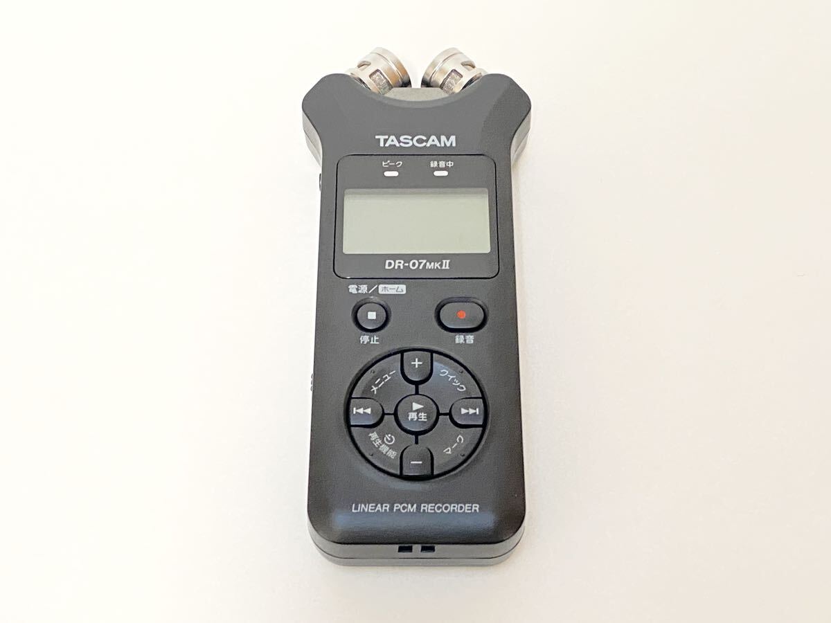 TASCAM リニアPCMレコーダー DR-07MKII 可動型単一指向性マイク搭載 24bit/96kHz対応_画像2