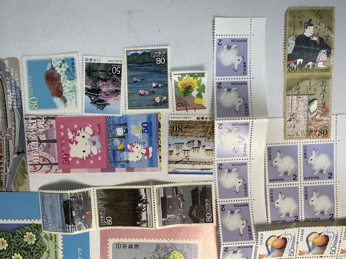日本郵便 コレクション 小型シート 消印 バラ 切手　大量　まとめ　額面約10304円分　テレフォンカード2枚　はがき_画像9