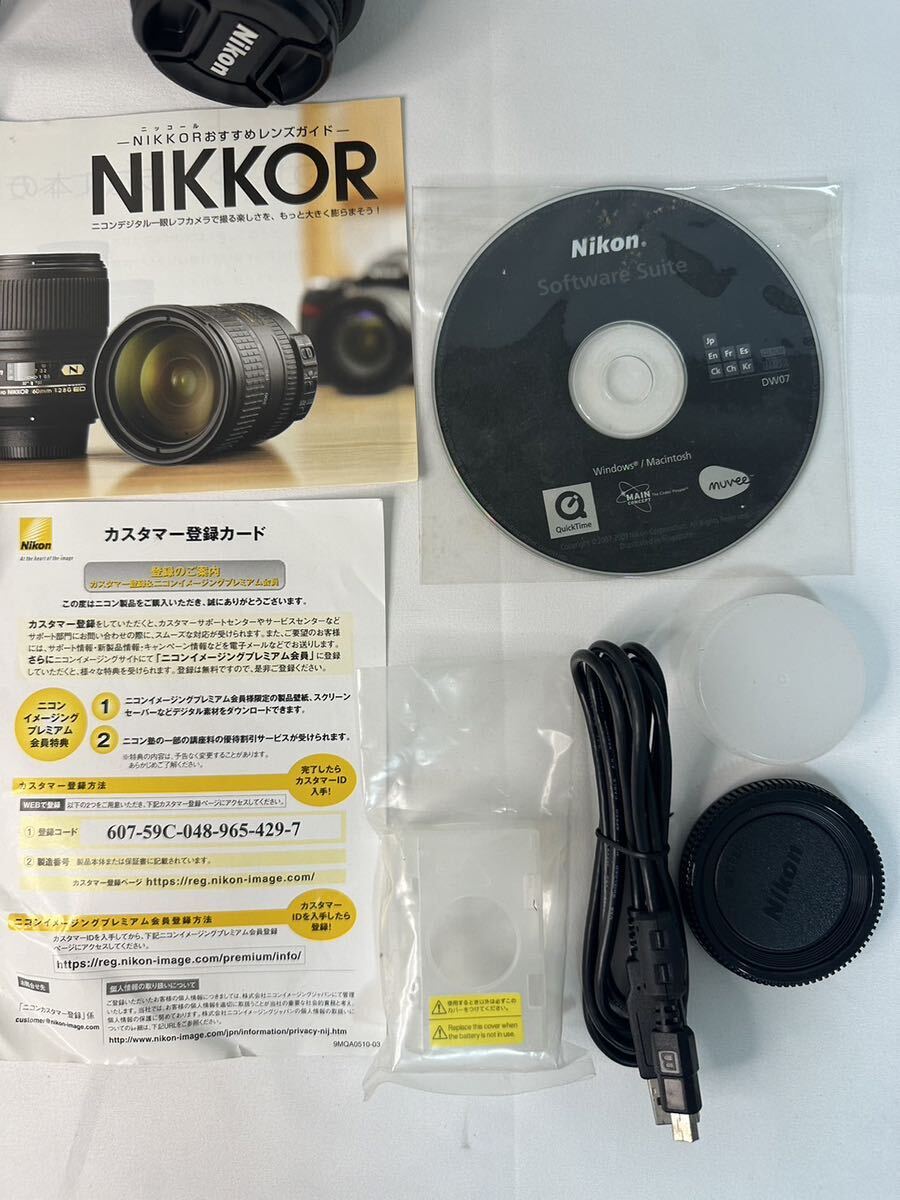 Nikon ニコン D3000 デジタル一眼レフカメラ ボディ 説明書 バッテリー チャージャー付 Nikon AF-S DX NIKKOR 18-55mm F3.5-5.6 G VRの画像5