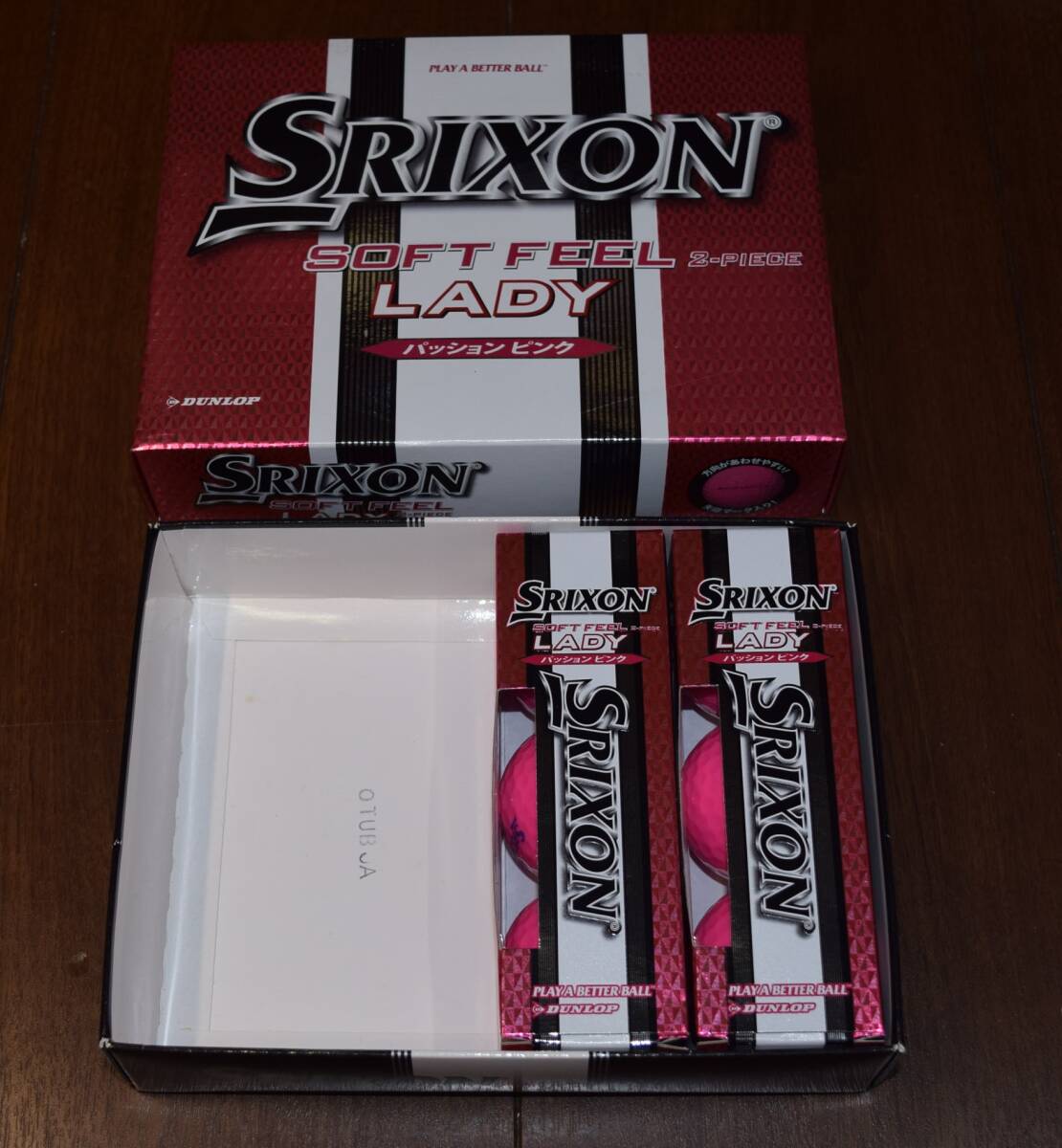 送料520円～■スリクソンSRIXONパッションピンク　ゴルフボール２スリーブ6個■SOFT FEEL　LADY■_画像8