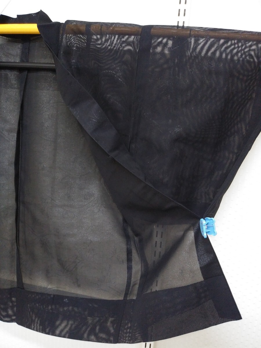 YA5250 和装　レトロ　可愛い　紗　夏羽織　絹　身丈約77㎝/裄約64㎝　リメイク素材_画像2