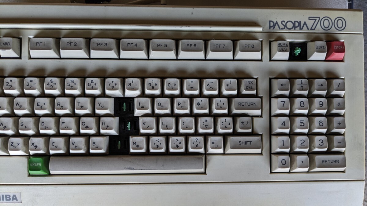  last! Toshiba Paso Piaa 700 PA7015D-E keyboard lack equipped junk 