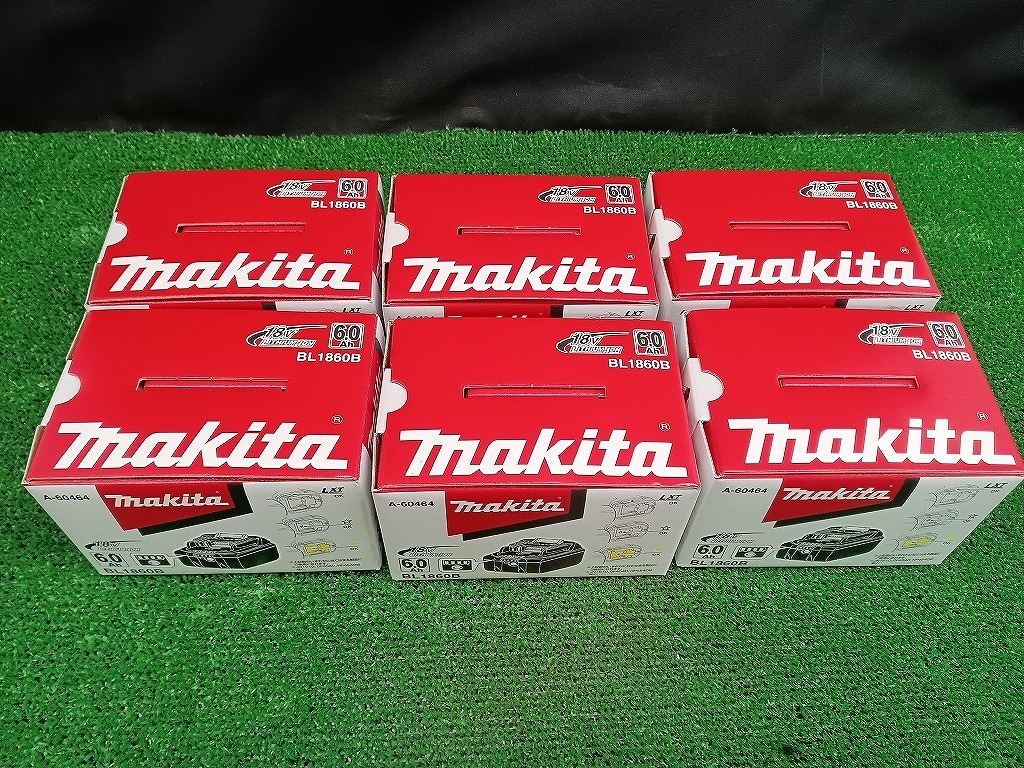 未使用品 マキタ makita 18V 6.0Ah 純正 リチウムイオン バッテリー BL1860B 雪マークあり 6個セット 正規品【1】の画像7