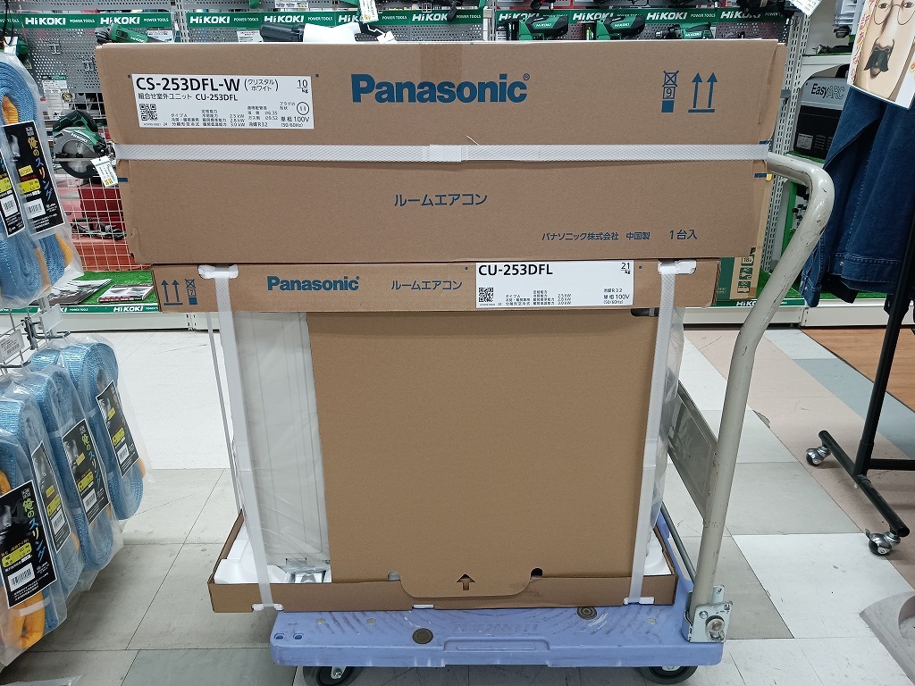 未開封 未使用品 Panasonic パナソニック 8畳用 ルームエアコン Fシリーズ CS-253DFL-W + CU-253DFLの画像5