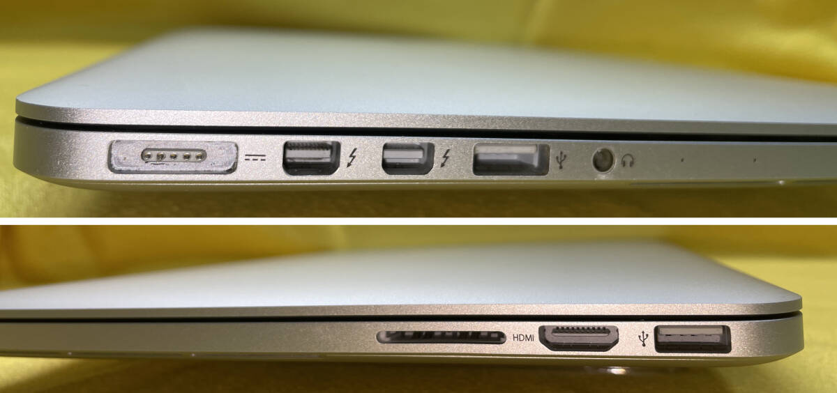高速1TB-SSD 16GB！ MacBook Pro Retina Mid 2014, 13-inch, Core i5 2.6GHz, NVMe1TB SSD, 16GB RAM, A1502 (MGX72J/A)_両サイド