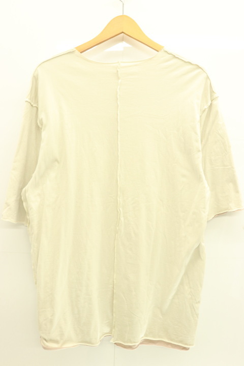 【中古】 ATTACHMENT メンズカットソー 1 80 2 PIMA CO JERSEY LAYERED S S TEE ATTACHMENT 1 ベージュ 肌色 ピンク 桃 無地_画像2