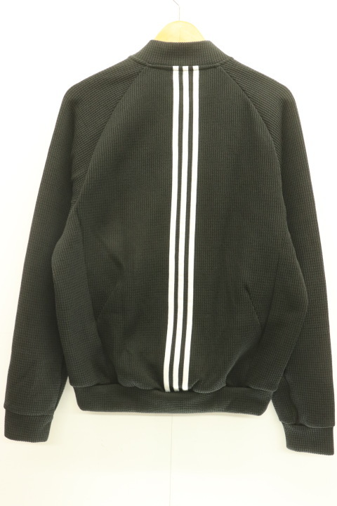 【中古】 adidas メンズジャージ トラックジャケット L MIDニットボンバーJKT J M adidas L 黒 ブラック_画像2