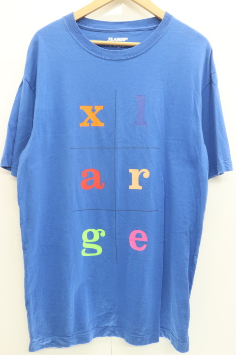 【中古】 X-LARGE メンズTシャツ L Tシャツ X-LARGE L 青 ブルー ロゴ_画像1