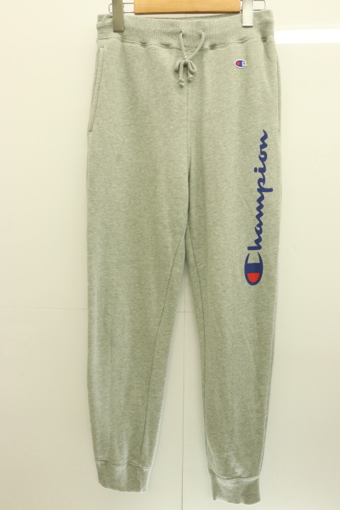 【中古】 CHAMPION メンズスウェットパンツ S スウェットパンツ CHAMPION S グレー 灰 ロゴ_画像1