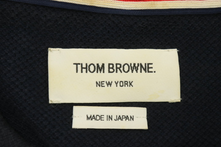 【中古】 THOM BROWNE. NEW YORK メンズポロシャツ 2 ポロシャツ THOM BROWNE. NEW YORK 2 紺 ネイビー ワッペンの画像3