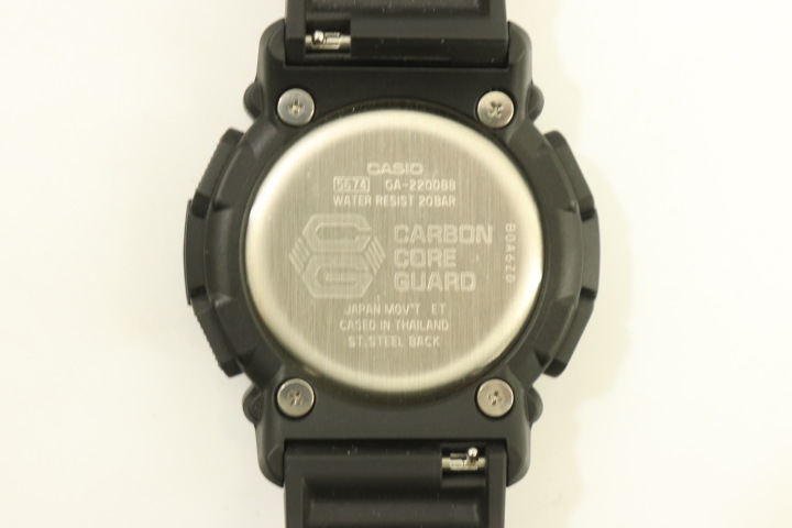【中古】 CASIO メンズ腕時計 - G-SHOCK CASIO クオーツ 黒 ブラック ロゴ GA2200BB_画像3