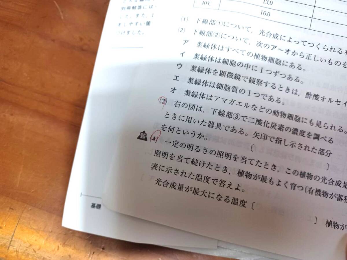 ▽中学問題集▼ ２冊セット 理科 入試対策 定期テスト　「実力アップ問題集 中３理科」「最高水準問題集 高校入試 理科」シグマベスト_書き込み