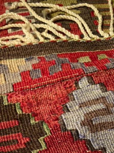 ラグ カーペット 手織り 絨毯 オールドキリム　ヴィンテージ 一点モノ　未使用　新品_画像2